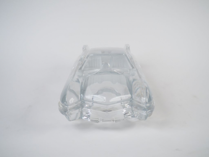 DAUM France. "Cadillac Eldorado". Voiture en cristal moulé. Signée. Di