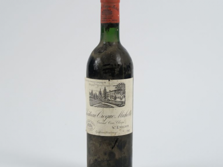 1 BOUTEILLE CHÂTEAU CROQUE MICHOTTE GCC ST EMILION - 1961 - BG