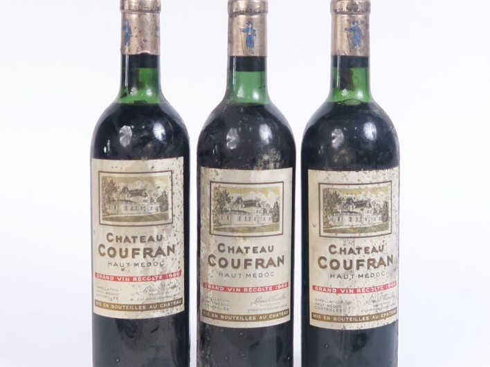 3 BOUTEILLES CHÂTEAU COUFRAN HAUT MEDOC - 1966 - 3 LB/ES 