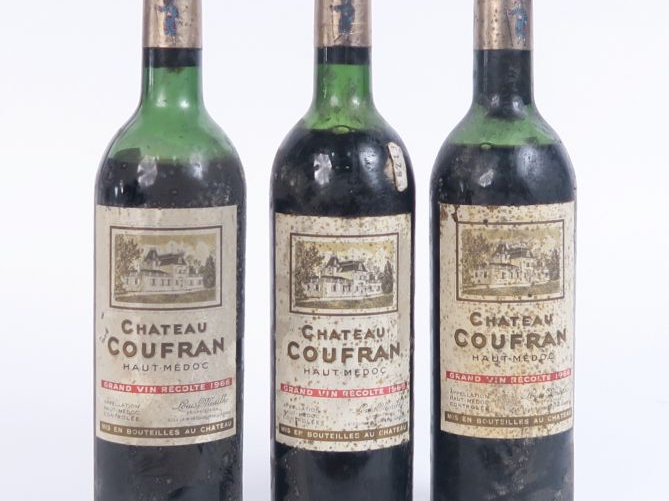 3 BOUTEILLES CHÂTEAU COUFRAN HAUT MEDOC - 1966 - 1 HEP/1MEP/1 BEP/ES 