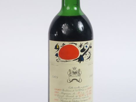 1 BOUTEILLE CHÂTEAU MOUTON ROTHSCHILD 1er GCC PAUILLAC- 1969 - HEP-MEP