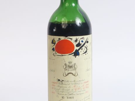 1 BOUTEILLE CHÂTEAU MOUTON ROTHSCHILD 1er GCC PAUILLAC  - 1969 - BEP 