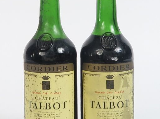 2 BOUTEILLES CHÂTEAU TALBOT GCC ST JULIEN  - 1971 - 1 à 5,5 CM ET/1 à 