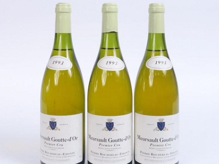 3 BOUTEILLES MEURSAULT 'GOUTTE D'OR' 1er CRU P. BOUZEREAU EMONIN - 199