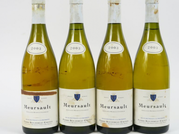 4 BOUTEILLES MEURSAULT P. BOUZEREAU EMONIN - 2003