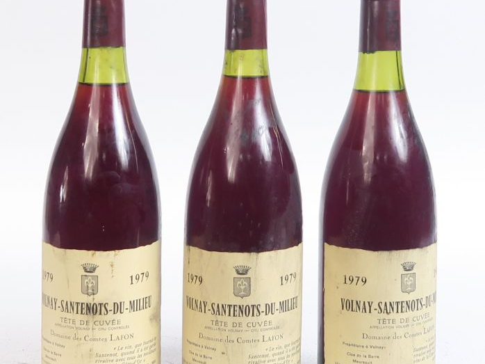 3 BOUTEILLES VOLNAY SANTENOTS DU MILIEU 'TÊTE DE CUVÉE' DOMAINE DES CO