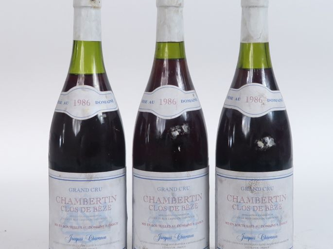 3 BOUTEILLES CHAMBERTIN GC 'CLOS DE BÈZE' GC J. CHAVANON - 1986 - 1 à 