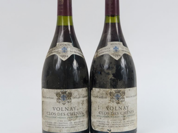 2 BOUTEILLES VOLNAY 'CLOS DES CHÊNES' CHÂTEAU DE MEURSAULT - 1994