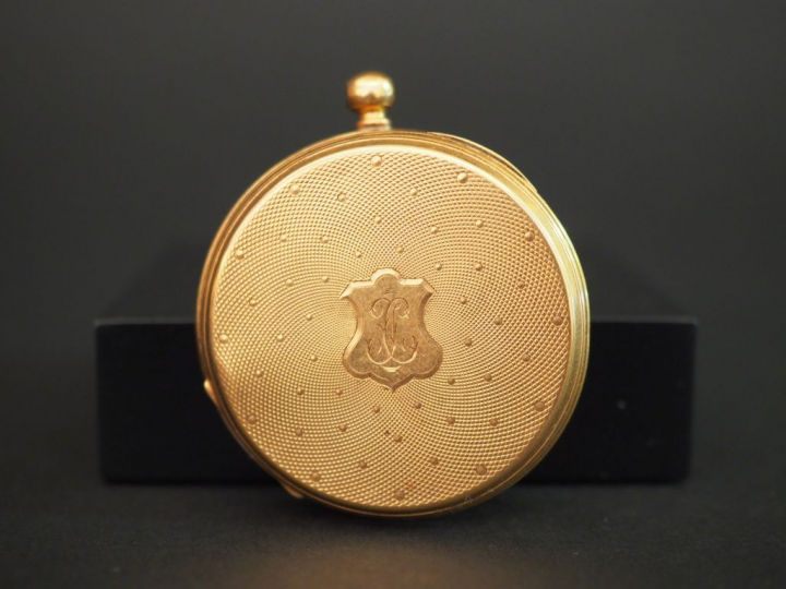 Montre de gousset en or, cuvette métal. poids tel : 51,48 g