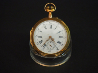 Vente aux enchères Montre de gousset Napoléon III en or.  Poids tel : 90 g
