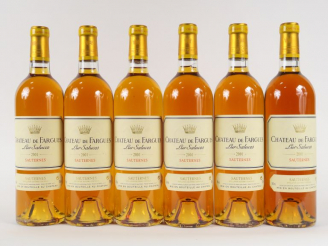 Vente aux enchères 6 BOUTEILLES CHÂTEAU DE FARGUES SAUTERNES - 2001 - CBO