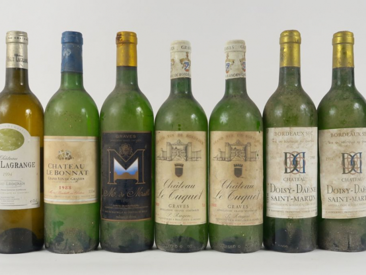 7 BOUTEILLES : 1 CHÂTEAU HAUT LAGRANGE GRAVES 1994 HEP - 1 CHÂTEAU LE 