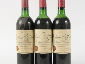 Vente aux enchères 3 BOUTEILLES CHÂTEAU ROUDIER MONTAGNE ST EMILION - 1964 - 1 MEP/2 BEP