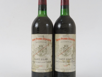 Vente aux enchères 2 BOUTEILLES CHÂTEAU ST PIERRE SEVAISTRE GCC ST JULIEN - 1980 - 1 LB/1