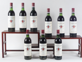 Vente aux enchères 9 BOUTEILLES CHÂTEAU LA GAFFELIERE 1er GCC ST EMILION - 1980 - CBO - L