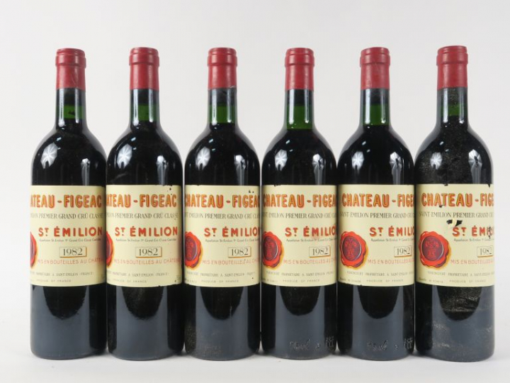 6 BOUTEILLES CHÂTEAU FIGEAC 1er GCC ST EMILION - 1982 - CBO - 4 BG+/1 