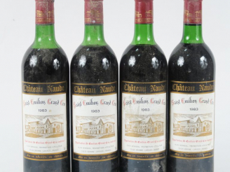 Vente aux enchères 4 BOUTEILLES CHÂTEAU NAUDE GC ST EMILION - 1983 - 1 LB/3 HEP