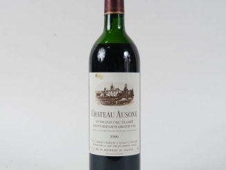 Vente aux enchères 1 BOUTEILLE CHÂTEAU AUSONE 1er GCC ST EMILION - 1986 - MEP-BEP/CAPS LÉ