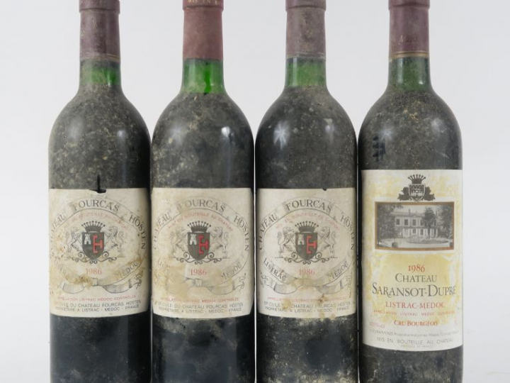 4 BOUTEILLES LISTRAC MEDOC 1986 : 3 CHÂTEAU FOURCAS HOSTEN 1986 BG - 1