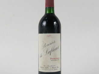 Vente aux enchères 1 BOUTEILLE LES PENSEES DE LAFLEUR POMEROL - 1987 - BG