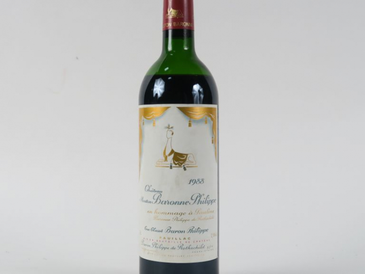1 BOUTEILLE CHÂTEAU MOUTON BARONNE PHILIPPE GCC PAUILLAC - 1988 - BEP