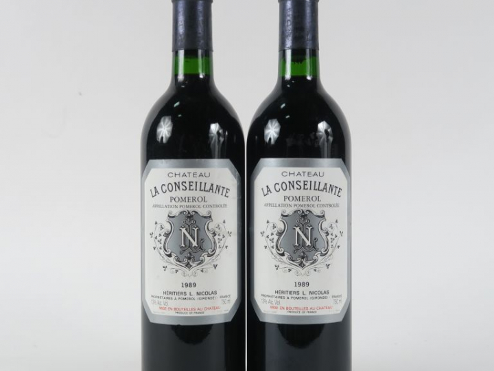 2 BOUTEILLES CHÂTEAU LA CONSEILLANTE POMEROL - 1989 - BG++
