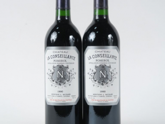 Vente aux enchères 2 BOUTEILLES CHÂTEAU LA CONSEILLANTE POMEROL - 1990 - CBO