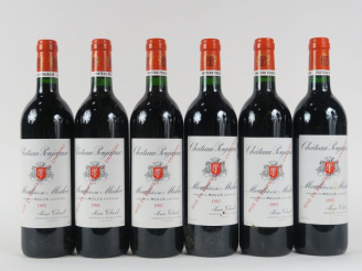 Vente aux enchères 6 BOUTEILLES CHÂTEAU POUJEAUX CB MOULIS - 1993