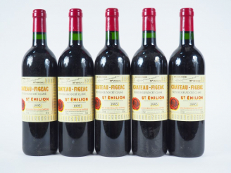Vente aux enchères 5 BOUTEILLES CHÂTEAU FIGEAC 1er GCC ST EMILION - 1995 - CBO - 50e MILL