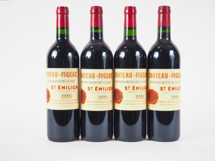 4 BOUTEILLES CHÂTEAU FIGEAC 1er GCC ST EMILION - 1999