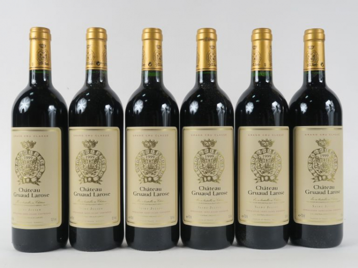6 BOUTEILLES CHÂTEAU GRUAUD LAROSE GCC ST JULIEN - 1999 - CBO