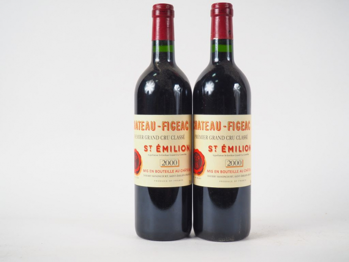 2 BOUTEILLES CHÂTEAU FIGEAC 1er GCC ST EMILION - 2000