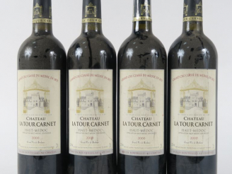 Vente aux enchères 4 BOUTEILLES CHÂTEAU LA TOUR CARNET GCC HAUT MEDOC - 2000