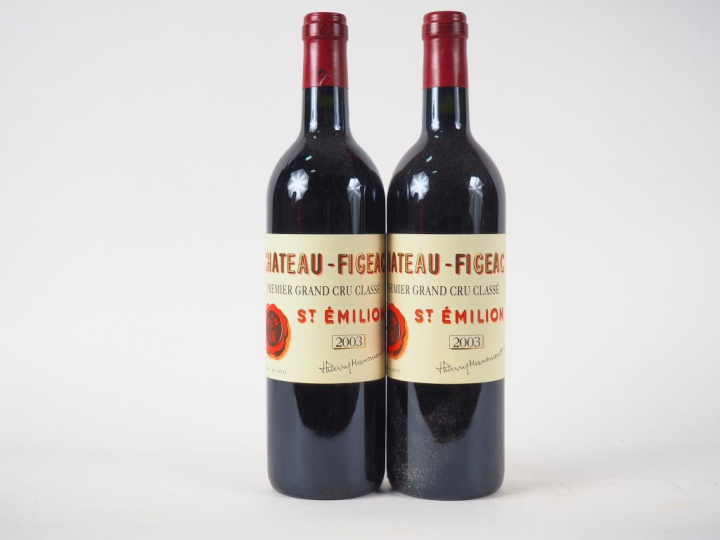 2 BOUTEILLES CHÂTEAU FIGEAC 1er GCC ST EMILION - 2003
