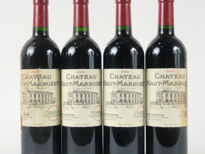 4 BOUTEILLES CHÂTEAU HAUT MARBUZET ST ESTEPHE - 2009  - 2 ELA