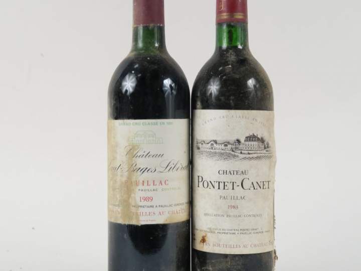 2 BOUTEILLES PAUILLAC : 1 CHÂTEAU PONTET CANET GCC 1983 - 1 CHÂTEAU HA