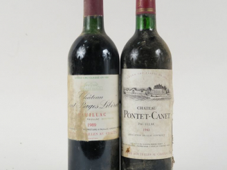 Vente aux enchères 2 BOUTEILLES PAUILLAC : 1 CHÂTEAU PONTET CANET GCC 1983 - 1 CHÂTEAU HA