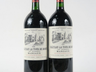 Vente aux enchères 2 MAGNUMS CHÂTEAU LA TOUR DE MONS CB MARGAUX : 1 de 1997 - 1 de 1998 B