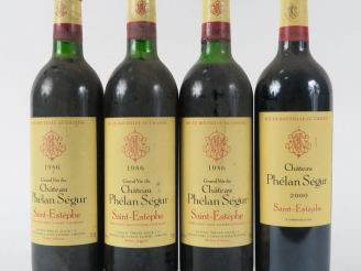 Vente aux enchères 4 BOUTEILLES CHÂTEAU PHELAN SEGUR ST ESTEPHE : 3 de 1986 2 BG/1 HEP - 