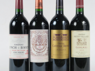 Vente aux enchères 4 BOUTEILLES : 1 CHÂTEAU LONGUEVILLE BARON PICHON GCC PAUILLAC 1994 - 