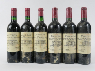 Vente aux enchères 6 BOUTEILLES CHÂTEAU HAUT MARBUZET : 3 de 1991 - 3 de 2000