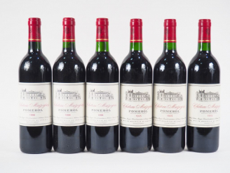 Vente aux enchères 6 BOUTEILLES CHÂTEAU MAZEYRES POMEROL - CBO - 3 de 1995 - 3 de 1998