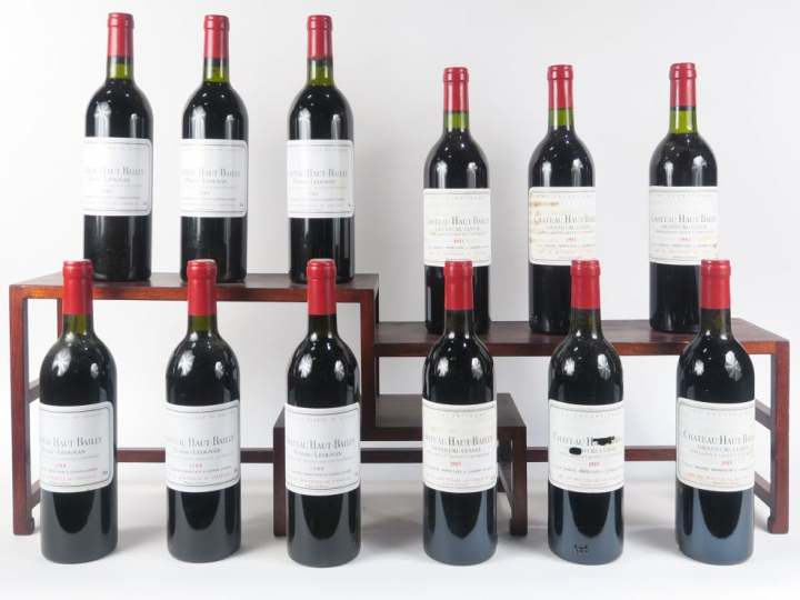 12 BOUTEILLES CHÂTEAU HAUT BAILLY GCC GRAVES - CBO - 3 de 1981/BG - 3 