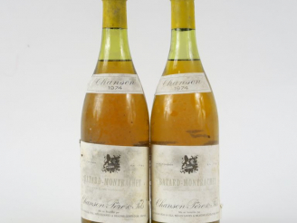 Vente aux enchères 2 BOUTEILLES BATARD MONTRACHET GC CHANSON - 1974