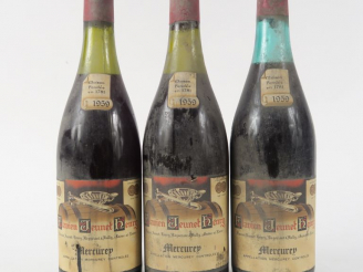 Vente aux enchères 3 BOUTEILLES MERCUREY FLAVIEN JEUNET HENRY - 1959 - 4,5 CM