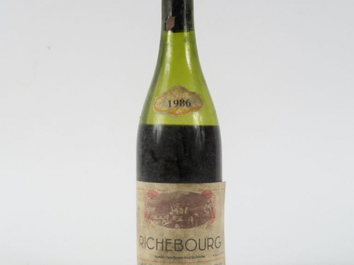 1 BOUTEILLE RICHEBOURG CHARLES NOELLAT - 1986 - 10 CM/CAPS CIRE AB/BOU