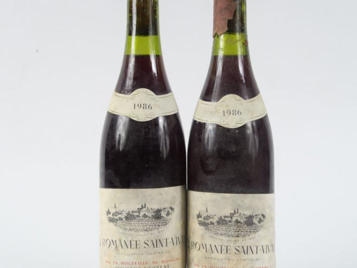 2 BOUTEILLES LA ROMANEE SAINT VIVANT GC CHARLES NOELLAT - 1986 - 2 CM/