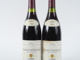 Vente aux enchères 2 BOUTEILLES CHASSAGNE MONTRACHET PAUL PIDAULT - 1990