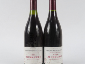 Vente aux enchères 2 BOUTEILLES MERCUREY DOMAINE STEPHANE GADAN - 2003