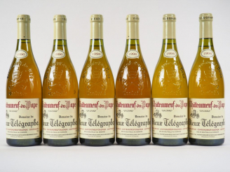 Vente aux enchères 6 BOUTEILLES CHATEAUNEUF DU PAPE BLANC DOMAINE DU VIEUX TELEGRAPHE 'LA
